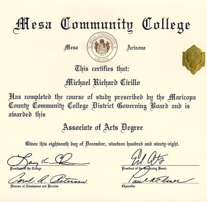 Associate of Arts (1998)
